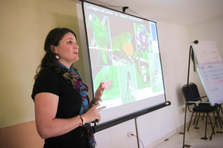 CBT Coordinator Holly Robertson discussed the importance of birdwatching tourism for the region. (Photo by Beny Wilson)