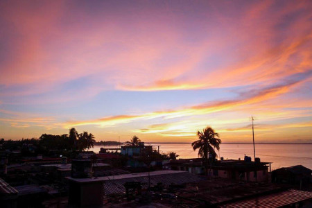 Early morning light on Bay of Pigs, Zapata Peninsula. (Photo by Margaret Kinnaird)