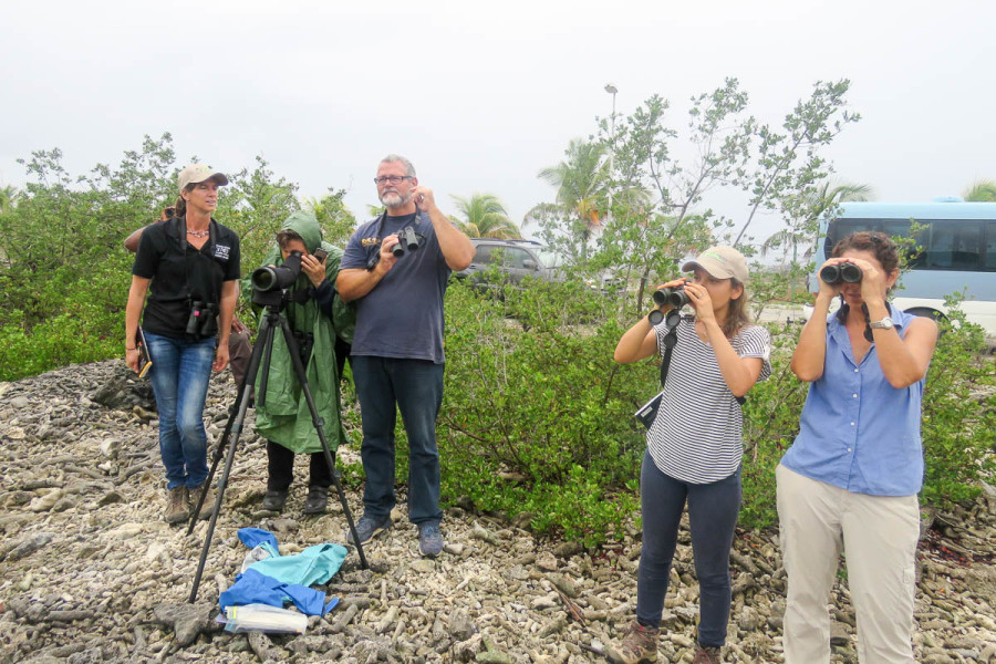 Despite the impending threat of Hurricane Matthew, the workshop participants’ enthusiasm could not be dampened and they showed up, rain or shine. (photo by Lisa Sorenson)