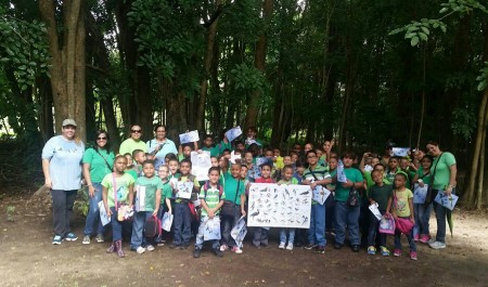 Students from the 1st, 2nd and 3rd grade of the Luciano Rios Elementary School visited the Pterocarpus Forest in Palmas del Mar of Humacao, PR to learn about nature, migratory birds and to raise awareness of the importance of habitat conservation. (Photo by Janisse Rivera)