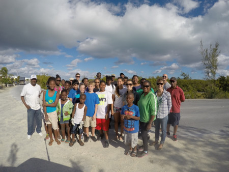 CWC surveyors at Wheeland Pond, Turks and Caicos Islands. (photo by Eric Salamanca)