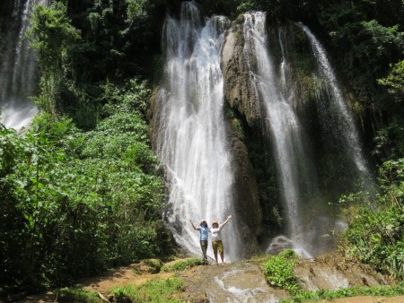 Topes Waterfalls-Lisa and Jen