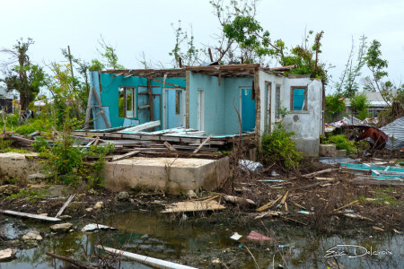 Complete destruction of a home in Barbuda (Photo by Eric Delcroix)