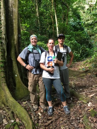 The survey team (L to R): Frank Rivera-Milan, Hannah Madden, and Kevin Verdel (by Chris Couldridge)
