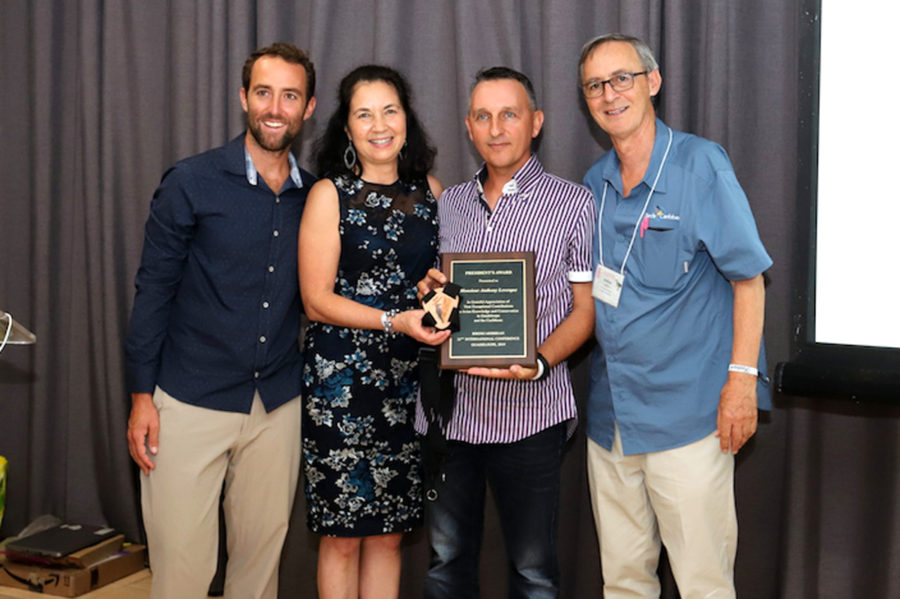 Anthony Levesque (Guadeloupe) won a President's Award for his bird research, education and conservation work in Guadeloupe. (Photo by Fred Sapotille)