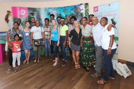 Delegates from Grenada and St. Vincent and the Grenadines gather for a group pic. (photo by Fred Sapotille)