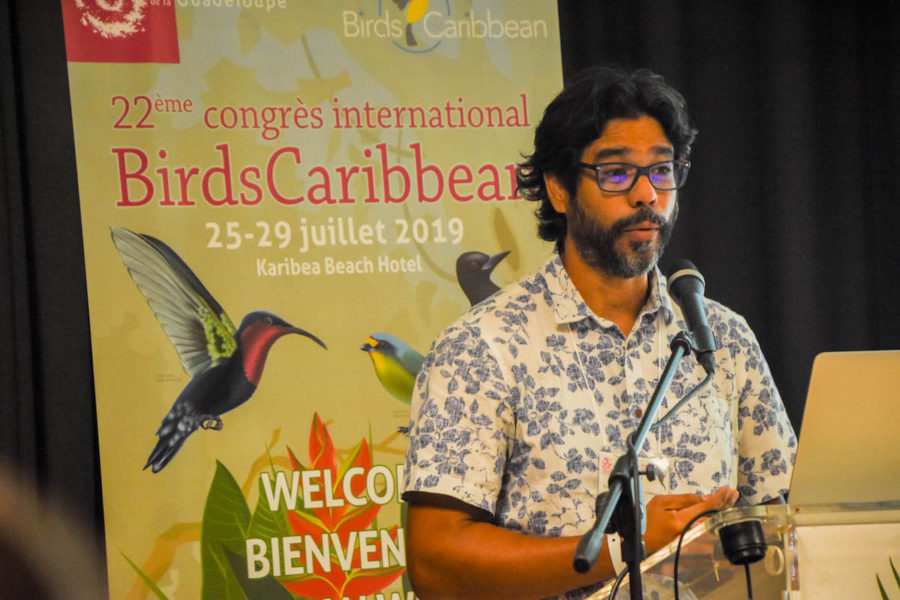 Keynote speaker, Tomas Carlo, gave an exciting talk on bird-plant interactions and their consequences for habitat restoration. (photo by Fred Sapotille)