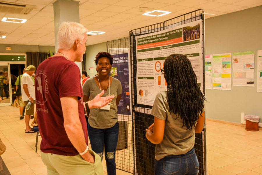 Much learning took place at the evening poster sessions. (photo by Mark Yokoyama)