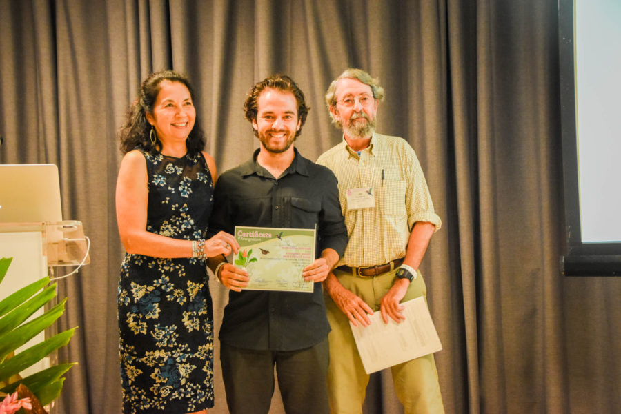 Spencer Schubert (center)) is proud to have received an Honorable Mention Founders' Award for his graduate work in the Dominican Republic.
