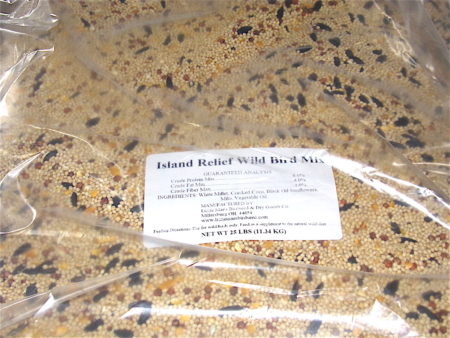 2,000 pounds of special Island Relief Wild Bird Seed Mix