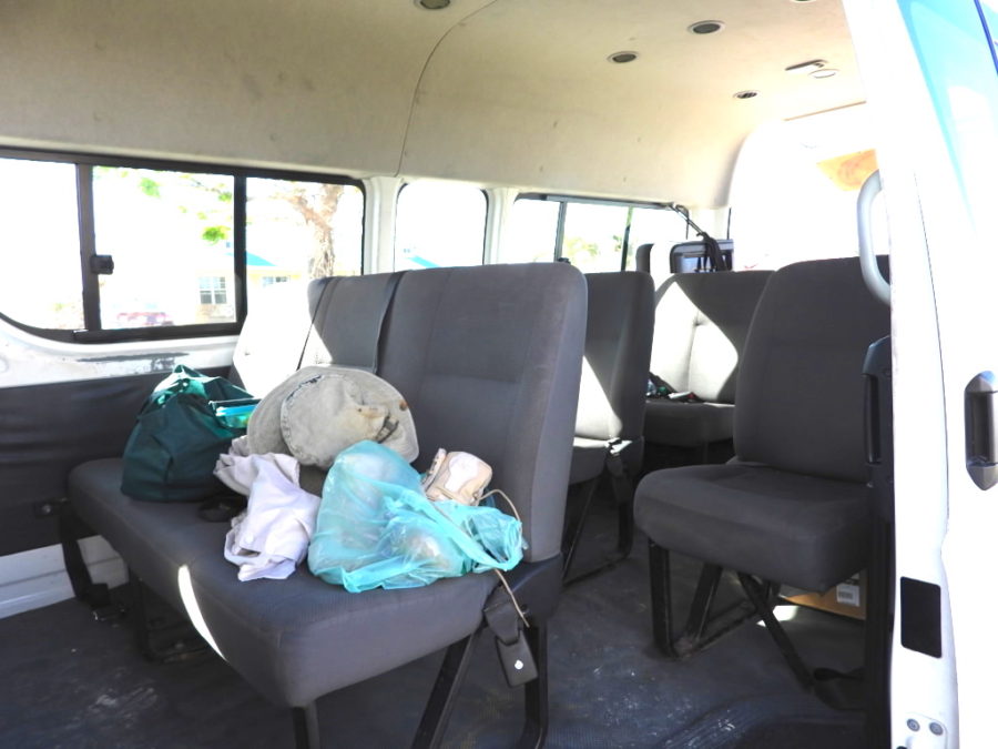 Empty bus, Freeport, Grand Bahama