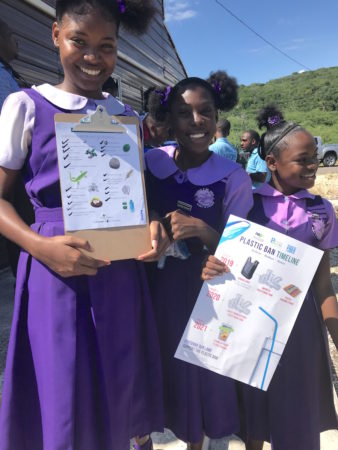 Jamaican students display results of BirdSleuth Caribbean scavenger hunt
