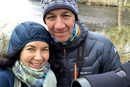 Lisa and Mike Sorenson morning selfie on GBD, coldest May 9th on record!