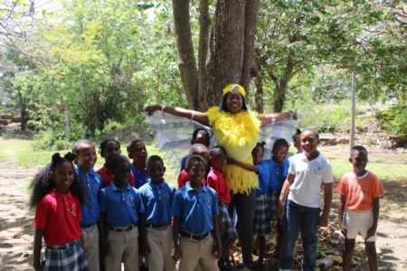 Shanna dressed as Barbuda Warbler