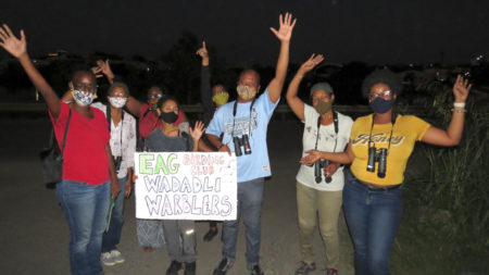 Birding team Wadadli Warblers celebrating the CWC count in Antigua