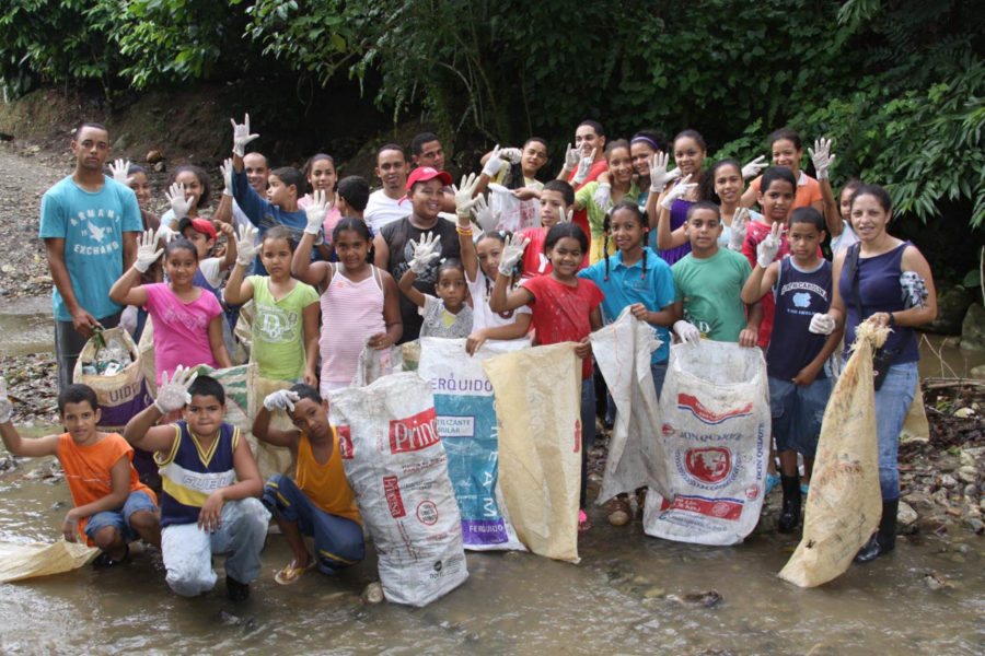 The community of La Joya comes together to clean up trash from streams near their homes