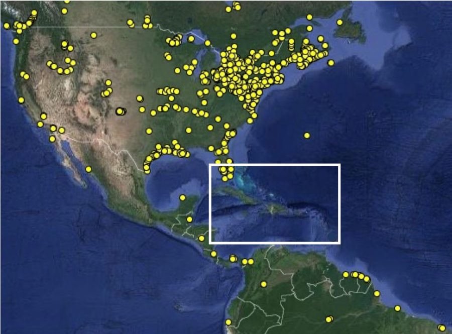 Motus-Receiver-station-map-Caribbean