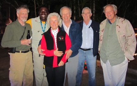 Erika Gates, Robert Norton, Shamie Rolle, Bruce Hallett, Bruce Purdy and Woody Bracey at the Christmas Bird Count in Grand Bahama, 2011. 