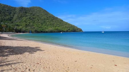 Reduit Beach in Rodney Bay, Saint Lucia.