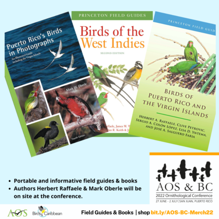 Image showcasing various field guides and books that will be on sale at the AOS-BC Conference.