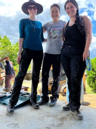 Mallory Sarver, Lisa Sorenson, and Maya Wilson at Hacienda La Esperanza.