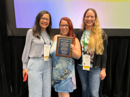 Recipient of the President's Award: Tanya Martínez, with colleagues.