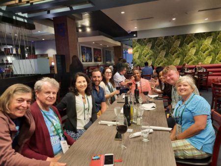 Dinner of BC Board and staff plus supporter Greg Butcher and his wife Linda Fuller. 