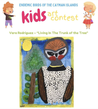 Winning submission by Vera Rodriguez for the Kids Art Contest (8-12 years) titled "Living in the trunk of the tree."
