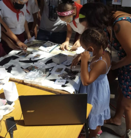 Children learning about birds as part of the CEBF activities in Cuba.