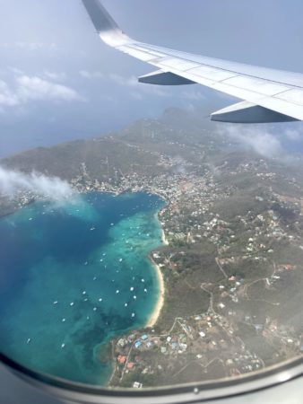 View of Saint Vincent from the airplane.