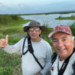 Rafy and a friend birding in Puerto Rico for the Flying Pintails