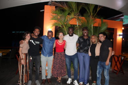 Group photo with people smiling